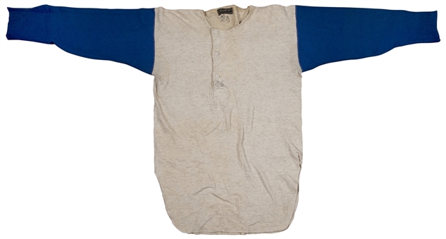 1954-55 Walter Alston Game Used Brooklyn Dodgers Undershirt (MEARS)